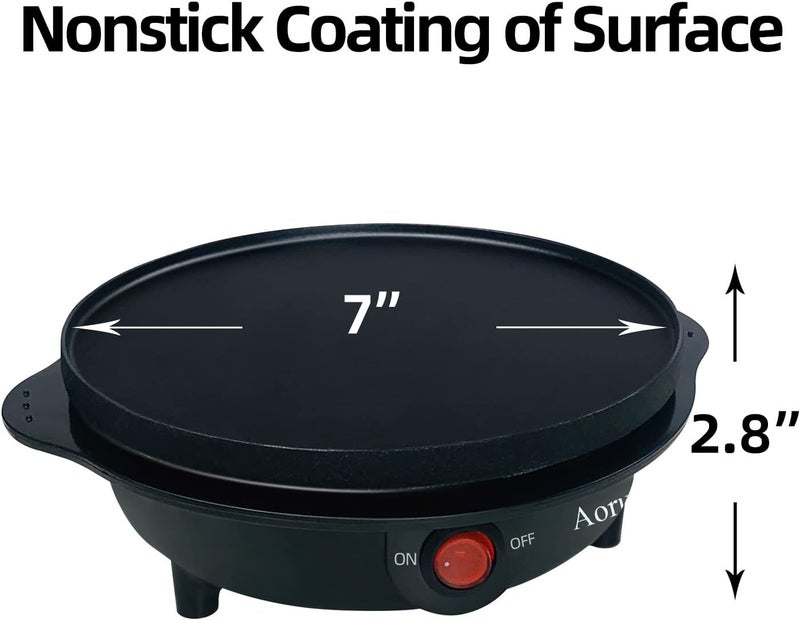 Aoruru 7”Crepe Maker Electric Pancake Pan - Image 4